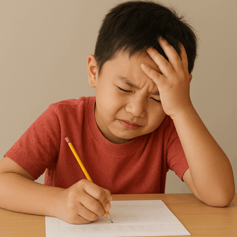 Junior Mind Box child handwriting improvement program in session